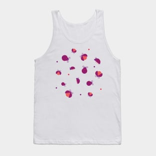 Purple ladybugs with red and purple dots Tank Top